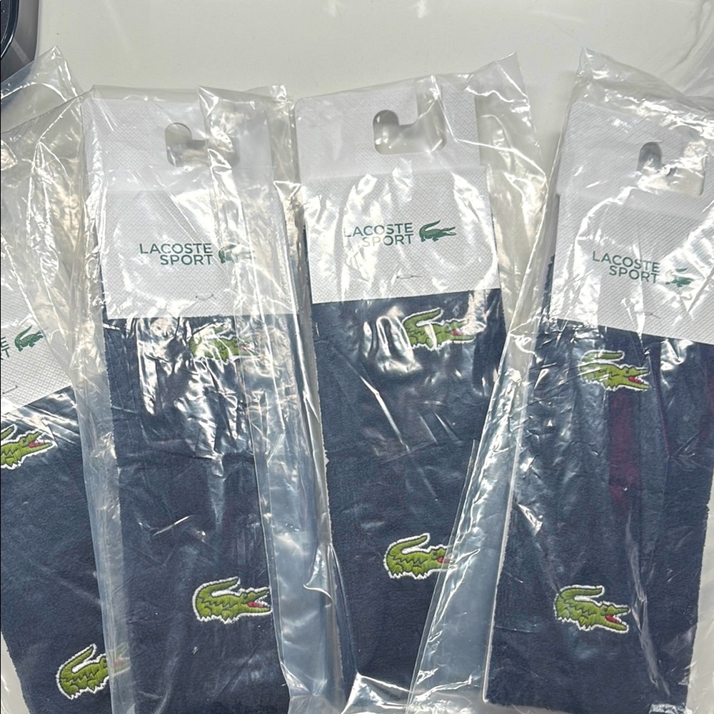 Lacoste Sport Navy Wristbands